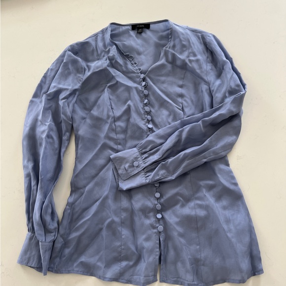 J. Crew Button Down Silky Blouse - Picture 7 of 7